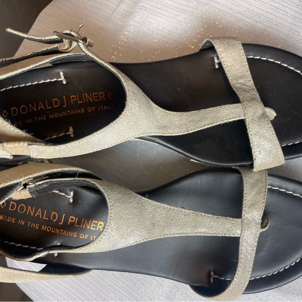Donald J. Pliner Gold Strappy Sandals